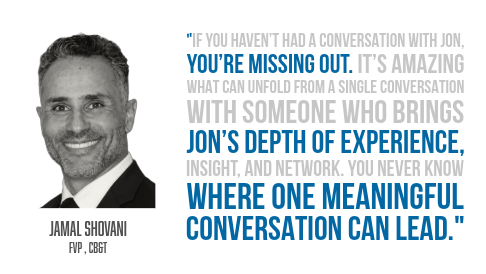 Jamal Shofani, FVP, CBGT. Testimonial for Jon Ward.